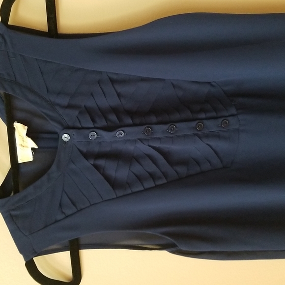 Shear blue sleeves top - Picture 2 of 5